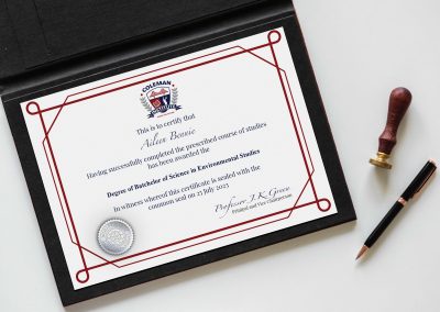 Coleman Institute Degree Certificate