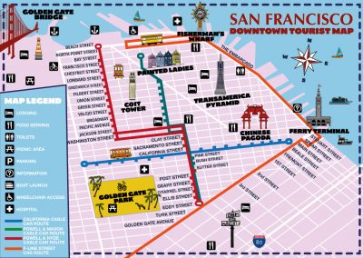 San Francisco Illustrated Downtown Map