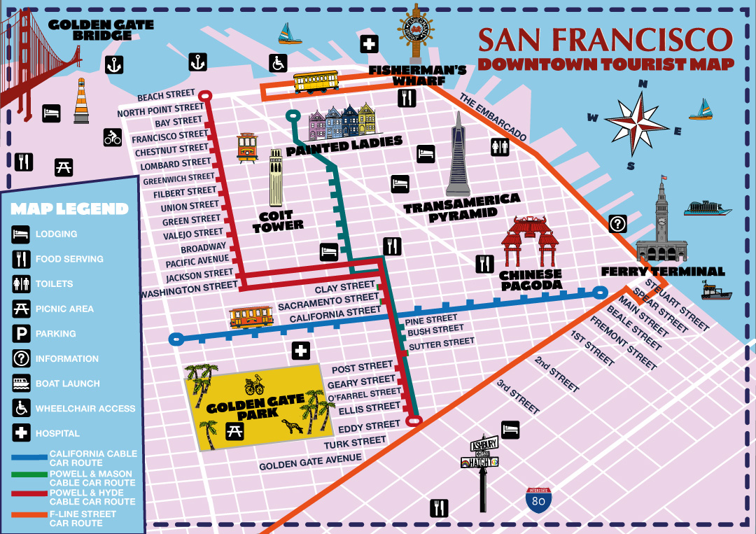 San Francisco Downtown Map San Francisco Downtown Map