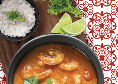 Street Eats Asia Sri Lankan Prawn Curry Flat Lay Image