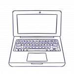 Laptop blue
