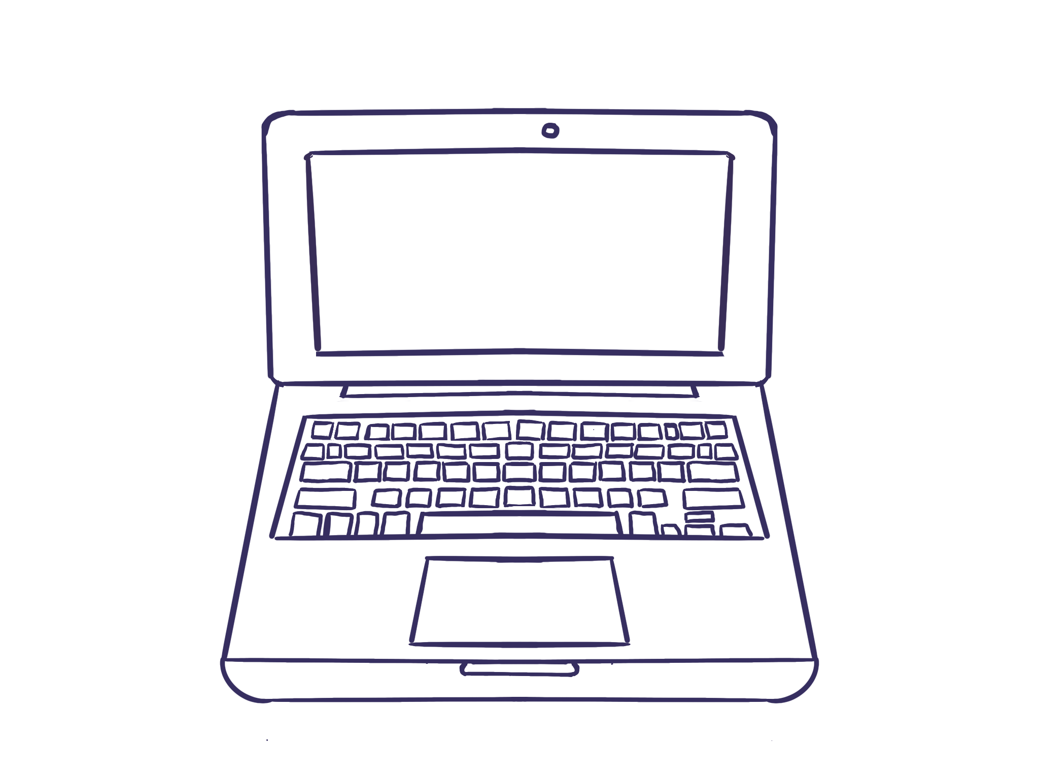 Blue Laptop Illustration Blue Laptop Illustration